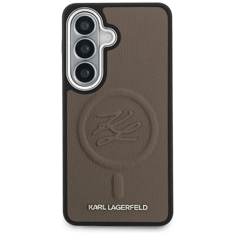 iTok webáruház - Karl Lagerfeld Karl Lagerfeld Embossed Ring Initials MagSafe tok Samsung Galaxy S26-hoz (barna) 3 Karl Lagerfeld Embossed Ring Initials MagSafe Case for Samsung Galaxy S26 (barna)