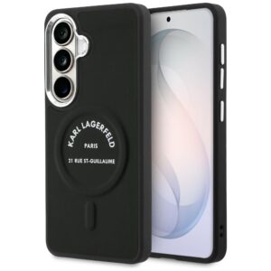 Karl Lagerfeld Embossed Ring RSG Logo MagSafe tok Samsung Galaxy S26 készülékhez (fekete)