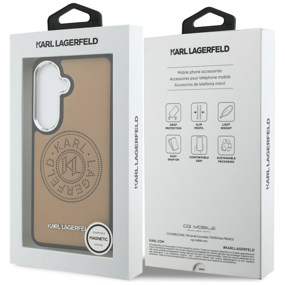 iTok webáruház - Karl Lagerfeld Karl Lagerfeld Perforated KL MagSafe tok Samsung Galaxy S26 készülékhez (barna) 8 Karl Lagerfeld Perforated KL MagSafe Case for Samsung Galaxy S26 (barna)