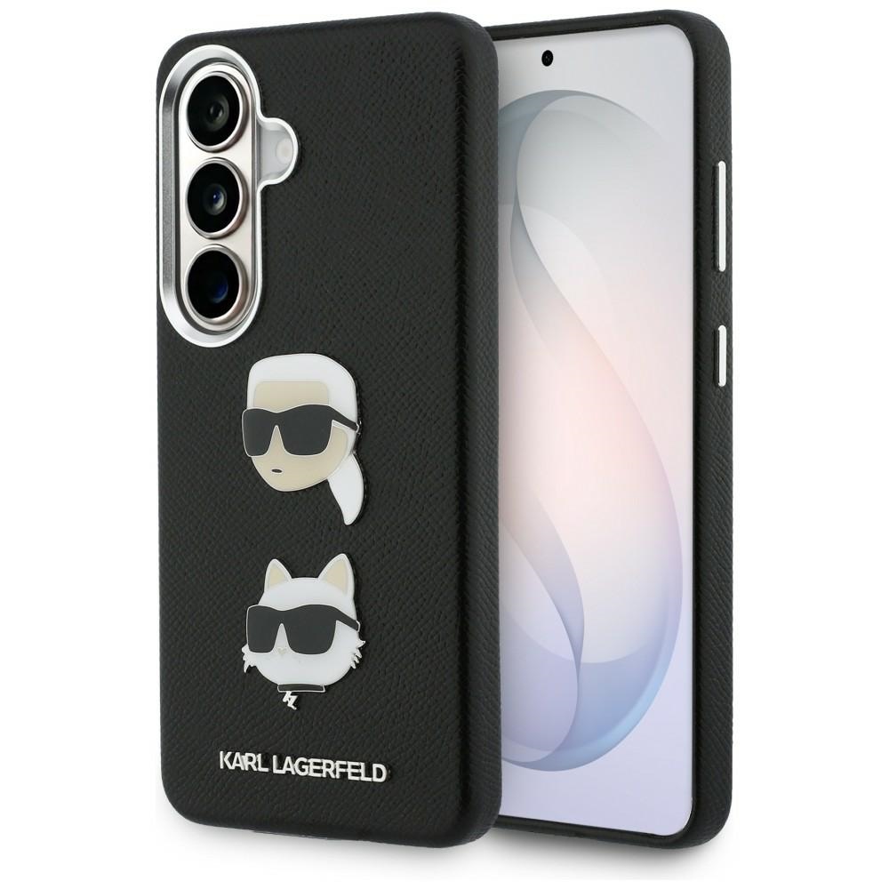 iTok webáruház - Karl Lagerfeld Karl Lagerfeld Saffiano Double Heads Metal tok Samsung Galaxy S26 készülékhez (fekete) 1 Karl Lagerfeld Saffiano Double Heads Metal Case for Samsung Galaxy S26 (fekete)