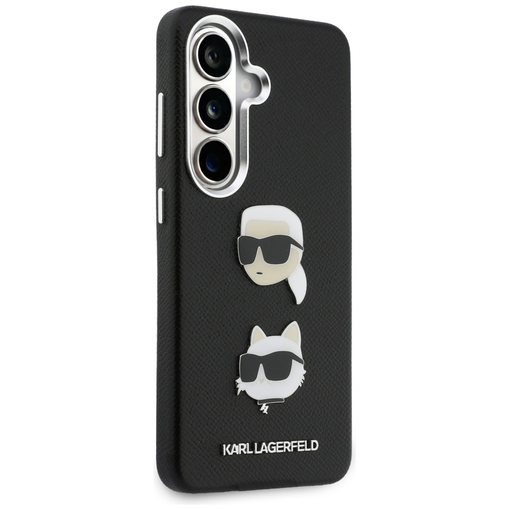 iTok webáruház - Karl Lagerfeld Karl Lagerfeld Saffiano Double Heads Metal tok Samsung Galaxy S26 készülékhez (fekete) 4 Karl Lagerfeld Saffiano Double Heads Metal Case for Samsung Galaxy S26 (fekete)