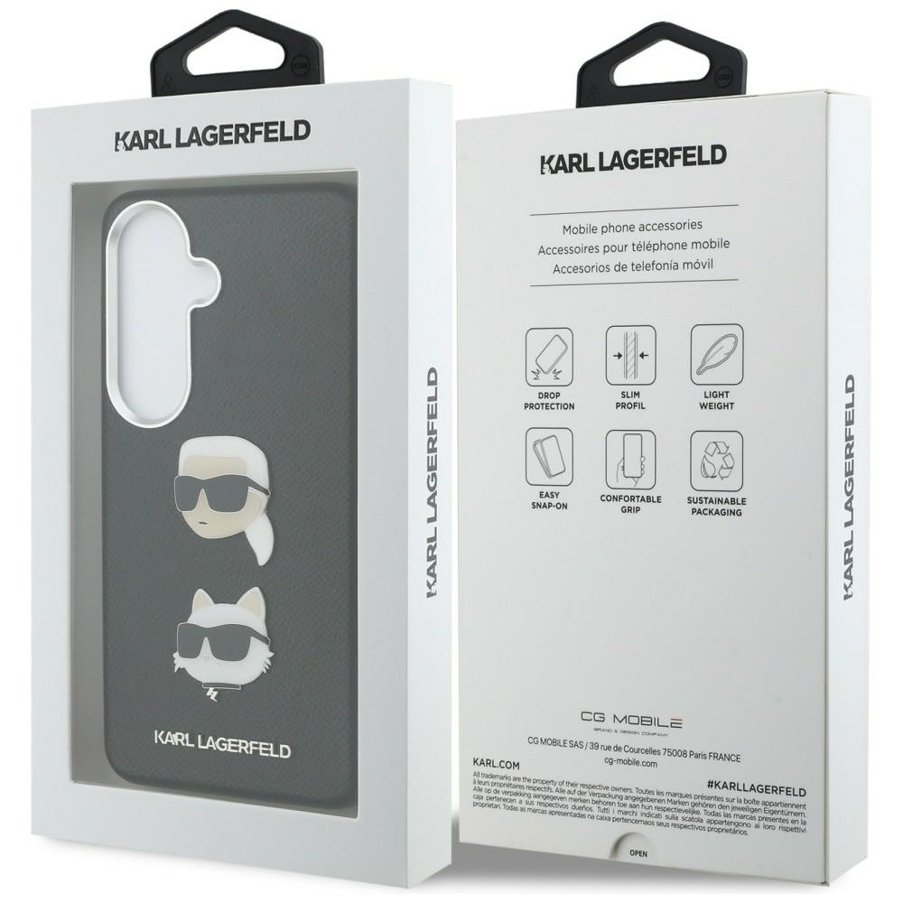 iTok webáruház - Karl Lagerfeld Karl Lagerfeld Saffiano Double Heads Metal tok Samsung Galaxy S26 készülékhez (fekete) 8 Karl Lagerfeld Saffiano Double Heads Metal Case for Samsung Galaxy S26 (fekete)