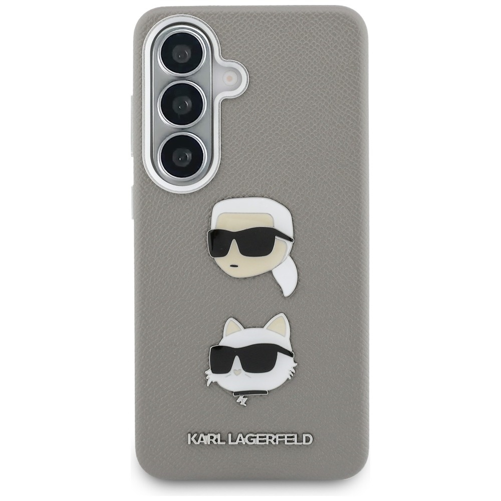 iTok webáruház - Karl Lagerfeld Karl Lagerfeld Saffiano Double Heads Metal tok Samsung Galaxy S26-hoz (ezüst) 3 Karl Lagerfeld Saffiano Double Heads Metal case for Samsung Galaxy S26 (ezüst)
