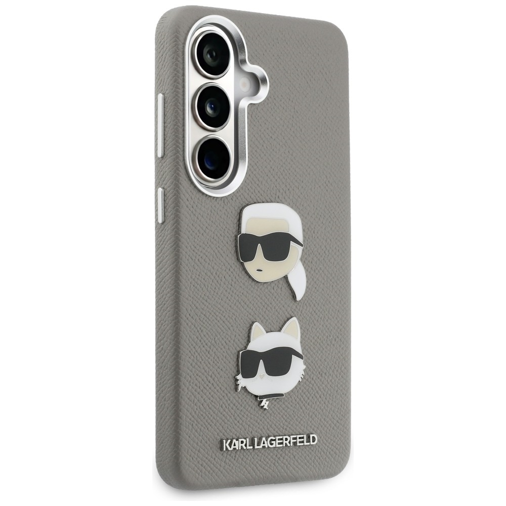 iTok webáruház - Karl Lagerfeld Karl Lagerfeld Saffiano Double Heads Metal tok Samsung Galaxy S26-hoz (ezüst) 4 Karl Lagerfeld Saffiano Double Heads Metal case for Samsung Galaxy S26 (ezüst)