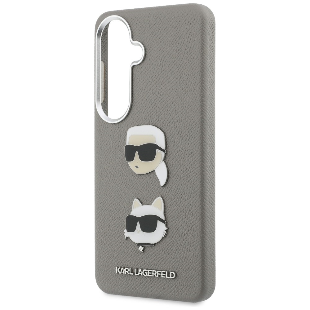 iTok webáruház - Karl Lagerfeld Karl Lagerfeld Saffiano Double Heads Metal tok Samsung Galaxy S26-hoz (ezüst) 6 Karl Lagerfeld Saffiano Double Heads Metal case for Samsung Galaxy S26 (ezüst)