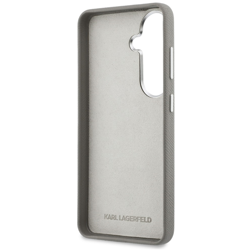 iTok webáruház - Karl Lagerfeld Karl Lagerfeld Saffiano Double Heads Metal tok Samsung Galaxy S26-hoz (ezüst) 7 Karl Lagerfeld Saffiano Double Heads Metal case for Samsung Galaxy S26 (ezüst)