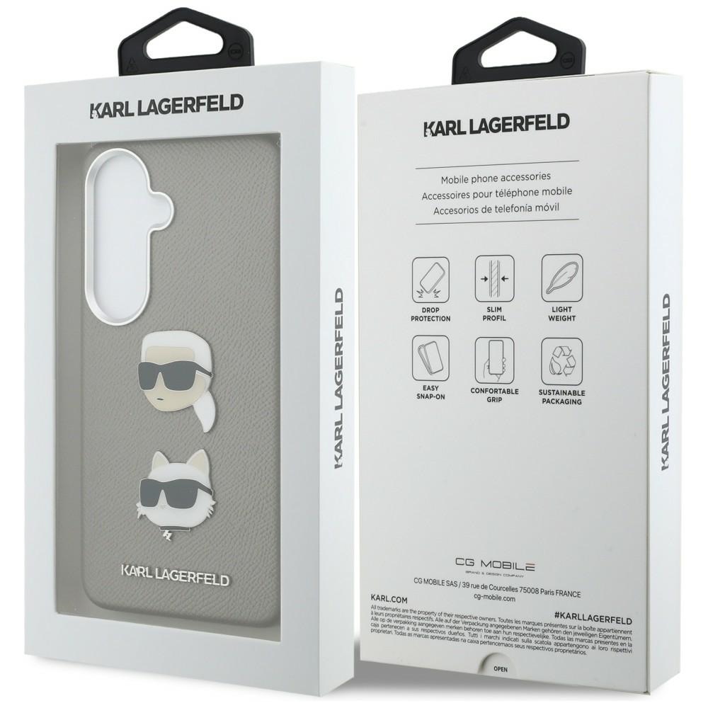 iTok webáruház - Karl Lagerfeld Karl Lagerfeld Saffiano Double Heads Metal tok Samsung Galaxy S26-hoz (ezüst) 8 Karl Lagerfeld Saffiano Double Heads Metal case for Samsung Galaxy S26 (ezüst)