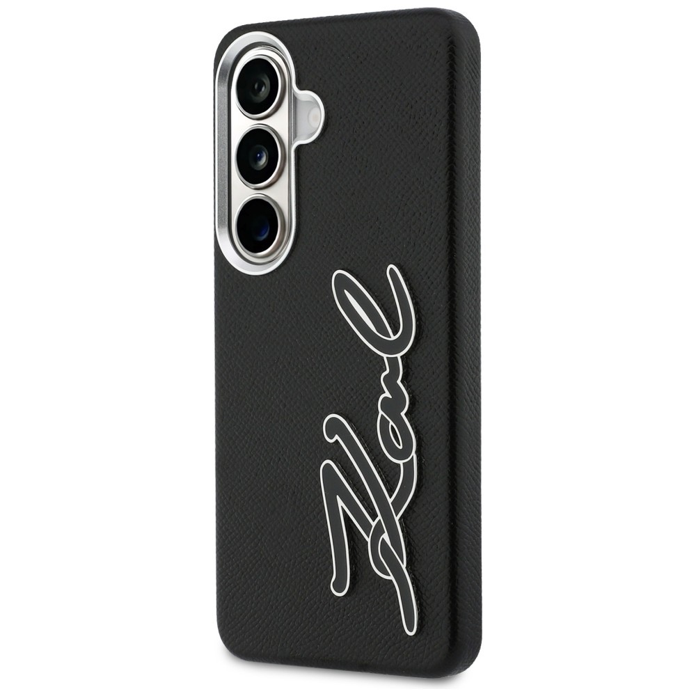 iTok webáruház - Karl Lagerfeld Karl Lagerfeld Grained Signature Metal Resin Logo tok Samsung Galaxy S26-hoz (fekete) 2 Karl Lagerfeld Grained Signature Metal Resin Logo Case for Samsung Galaxy S26 (fekete)