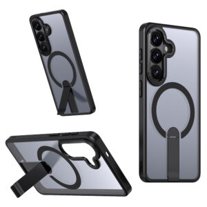 Hybrid Armor X tok Samsung Galaxy S26 Plus készülékhez, állvánnyal és MagSafe-kompatibilitással (fekete)