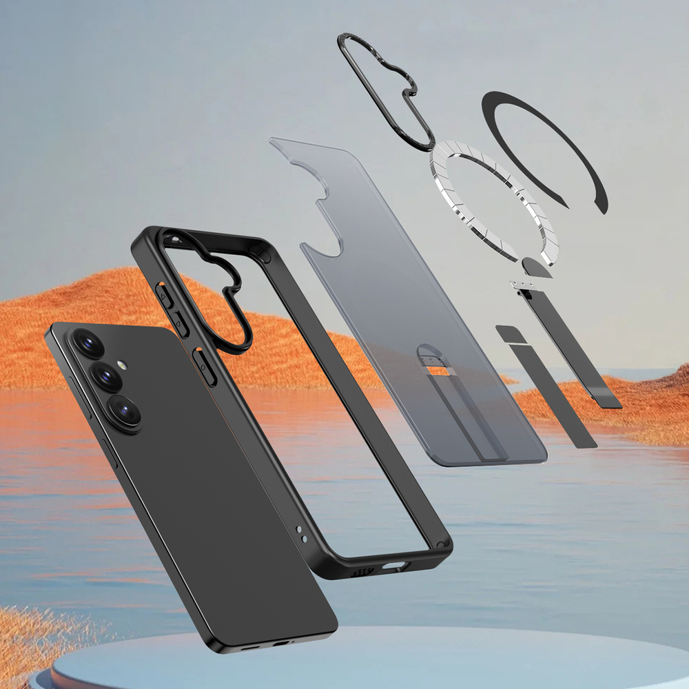 iTok webáruház - Hurtel Hybrid Armor X tok Samsung Galaxy S26 Plus készülékhez, állvánnyal és MagSafe-kompatibilitással (fekete) 4 Hybrid Armor X Case for Samsung Galaxy S26 Plus with Stand, Compatible with MagSafe (fekete)