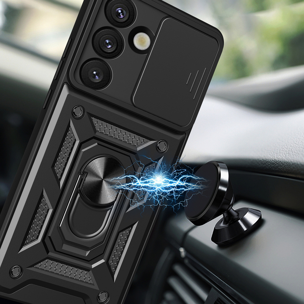 iTok webáruház - Hurtel Hybrid Armor Camshield tok Samsung Galaxy S26 Plus (fekete) 3 Hybrid Armor Camshield Case for Sasung Galaxy S26 Plus (fekete)
