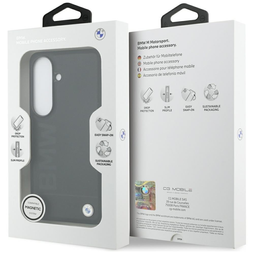 iTok webáruház - BMW BMW Leather Hot Stamp bőrtok MagSafe rendszerrel Samsung Galaxy S26 Plus készülékhez (fekete) 8 BMW Leather Hot Stamp MagSafe Case for Samsung Galaxy S26 Plus (fekete)