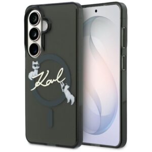 Karl Lagerfeld IML KC Script MagSafe tok Samsung Galaxy S26 Plus készülékhez (fekete)