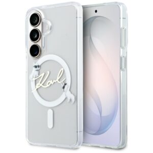 Karl Lagerfeld IML KC Script MagSafe tok Samsung Galaxy S26 Plus készülékhez (átlátszó)