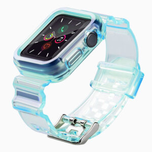 Strap Light Set szilikon szíj és tok Apple Watch 44mm készülékhez (kék)