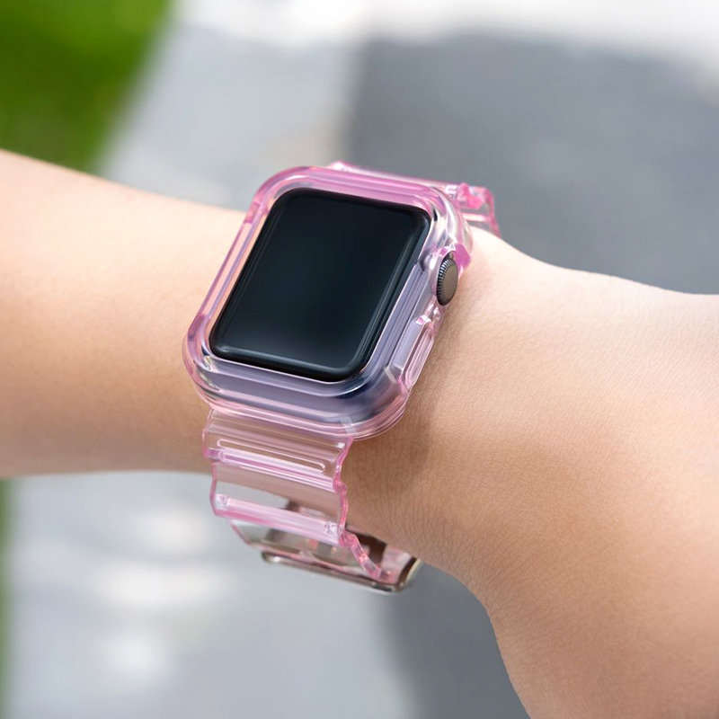 iTok webáruház - Hurtel Strap Light Set szilikon szíj Apple Watch 44mm-hez (piros) 3 Silicone Band Strap Bracelet Case Strap Light Set for Apple Watch 44mm (piros)