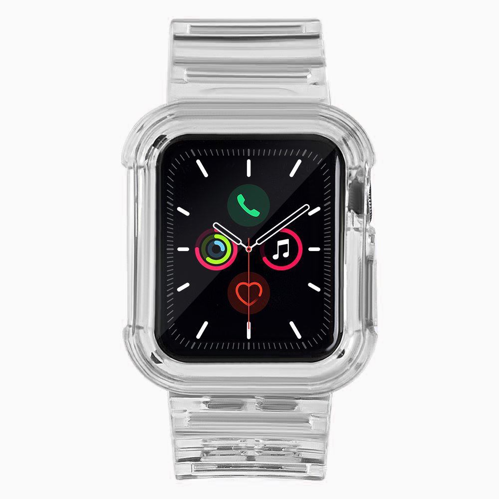 iTok webáruház - Hurtel Strap Light Set szilikon szíj Apple Watch 42 mm-hez (fekete) 2 Silicone Band Strap Bracelet Case Strap Light Set for Apple Watch 42mm (fekete)