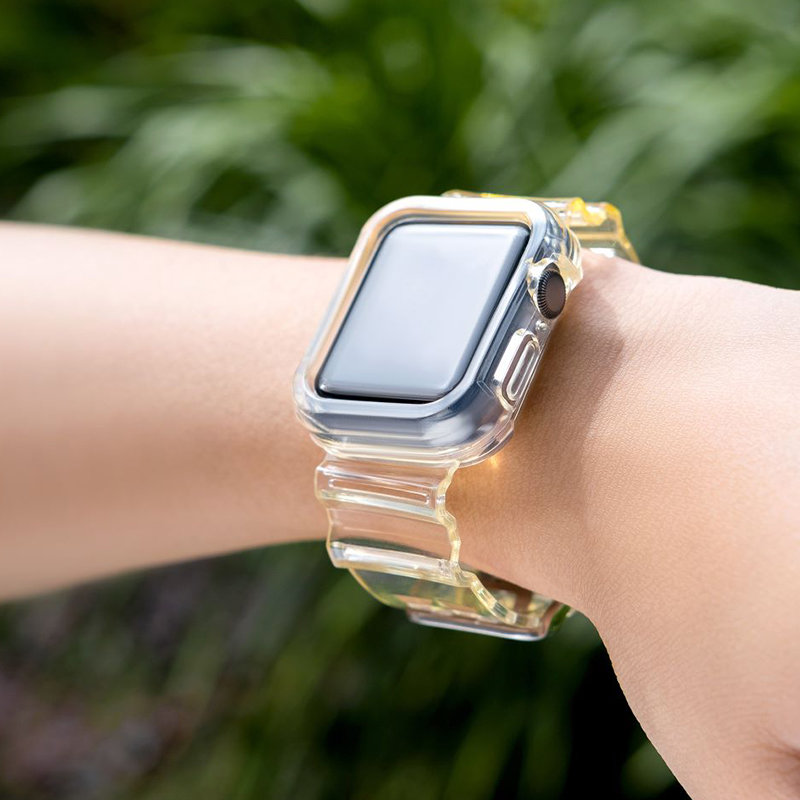 iTok webáruház - Hurtel Strap Light Set szilikon szíj Apple Watch 40mm-hez (sárga) 3 Silicone Band Strap Bracelet Case Strap Light Set for Apple Watch 40mm (sárga)