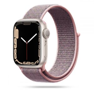 Tech-Protect Nylon szíj Apple Watch 4 / 5 / 6 / 7 / 8 / 9 / SE (38/40/41 mm) (rózsaszín)