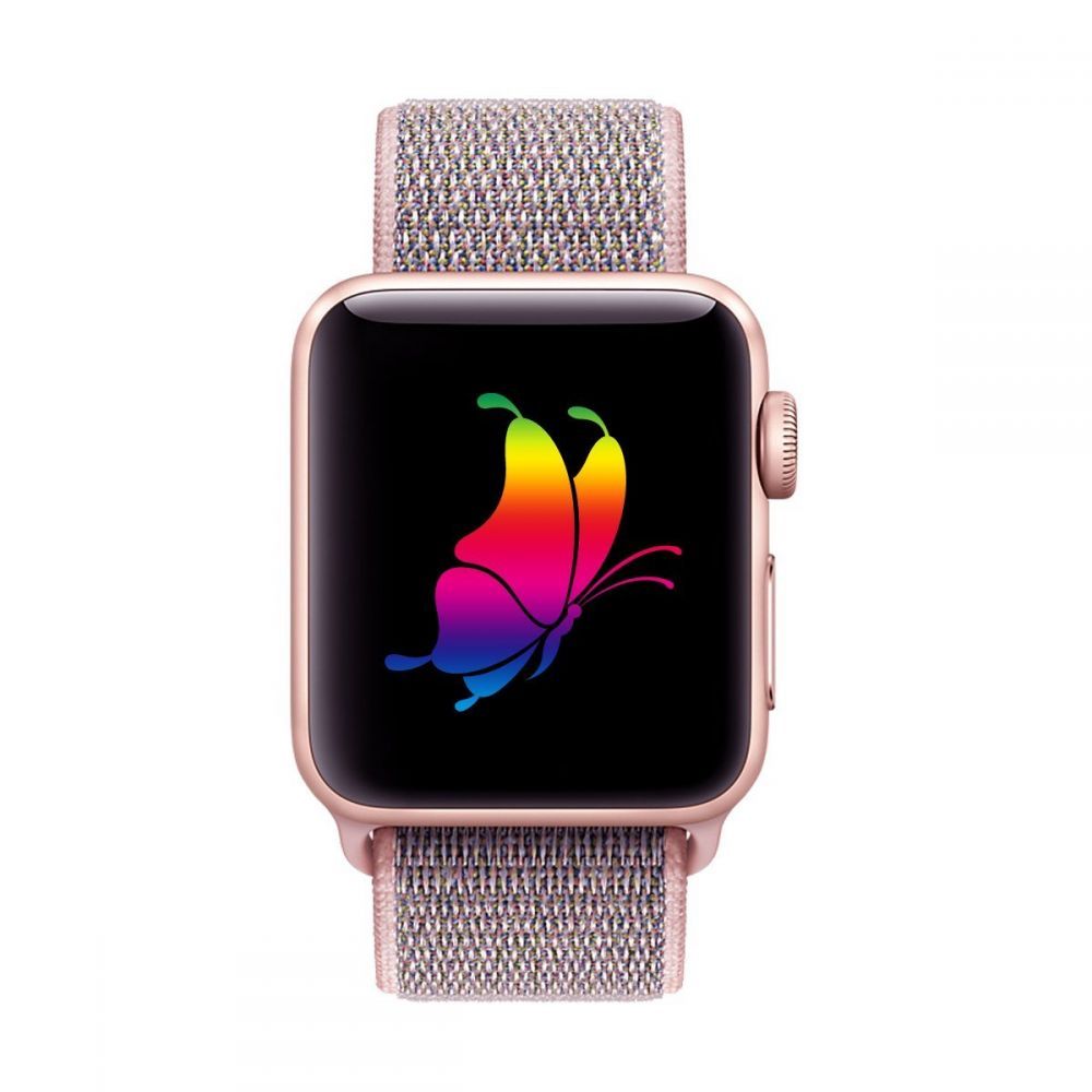 iTok webáruház - Tech-Protect Tech-Protect Nylon szíj Apple Watch 4 / 5 / 6 / 7 / 8 / 9 / SE (38/40/41 mm) (rózsaszín) 2 Tech-Protect Nylon Strap for Apple Watch 4 / 5 / 6 / 7 / 8 / 9 / SE (38/40/41 mm) (rózsaszín)