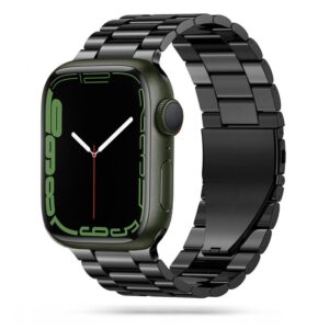 Tech-Protect rozsdamentes acél szíj Apple Watch 4 / 5 / 6 / 7 / 8 / 9 / SE / Ultra 1 / 2 (42/44/45/49 mm) (fekete)