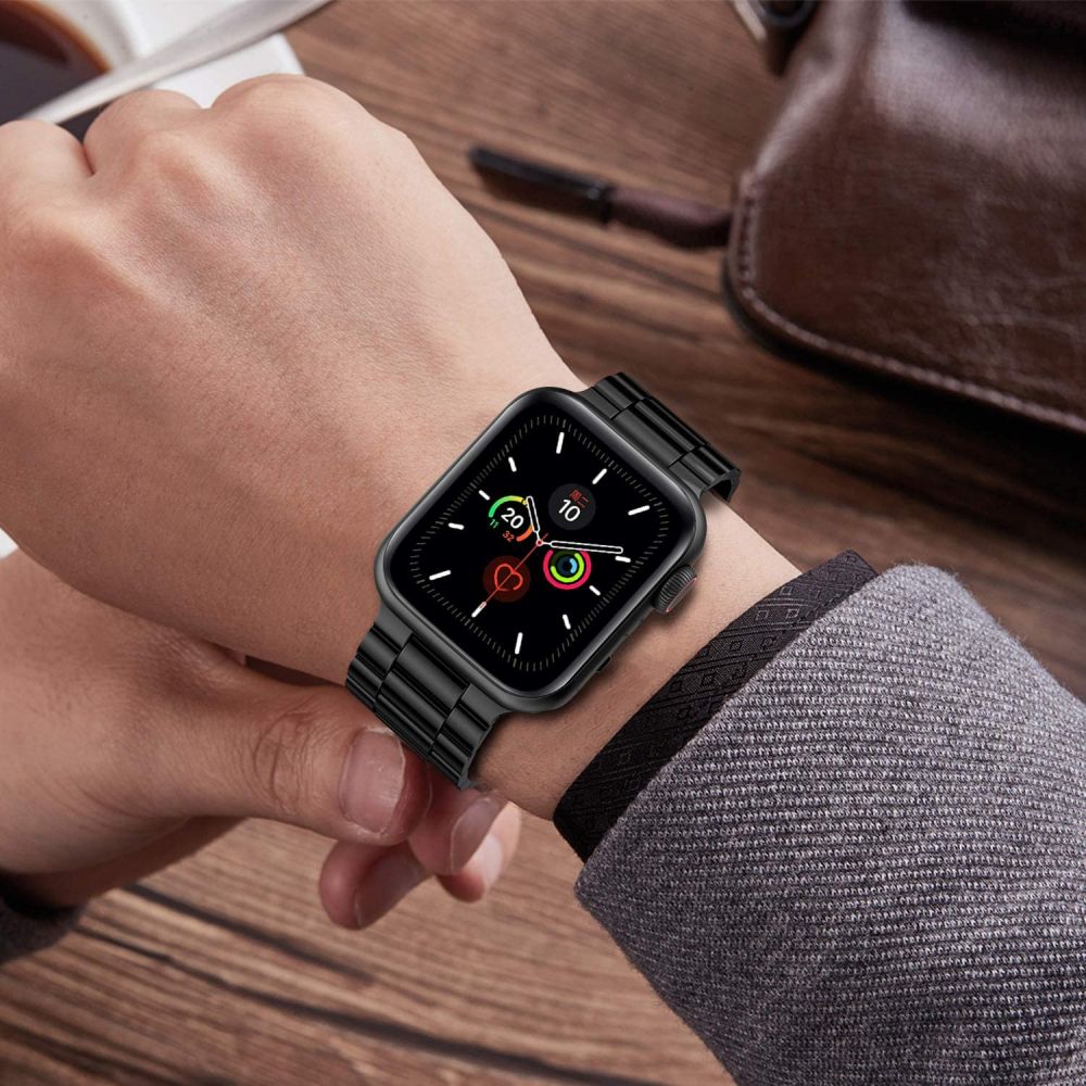 iTok webáruház - Tech-Protect Tech-Protect rozsdamentes acél szíj Apple Watch 4 / 5 / 6 / 7 / 8 / 9 / SE / Ultra 1 / 2 (42/44/45/49 mm) (fekete) 3 Tech-Protect Stainless Bracelet for Apple Watch 4 / 5 / 6 / 7 / 8 / 9 / SE / Ultra 1 / 2 (42/44/45/49 mm) (fekete)