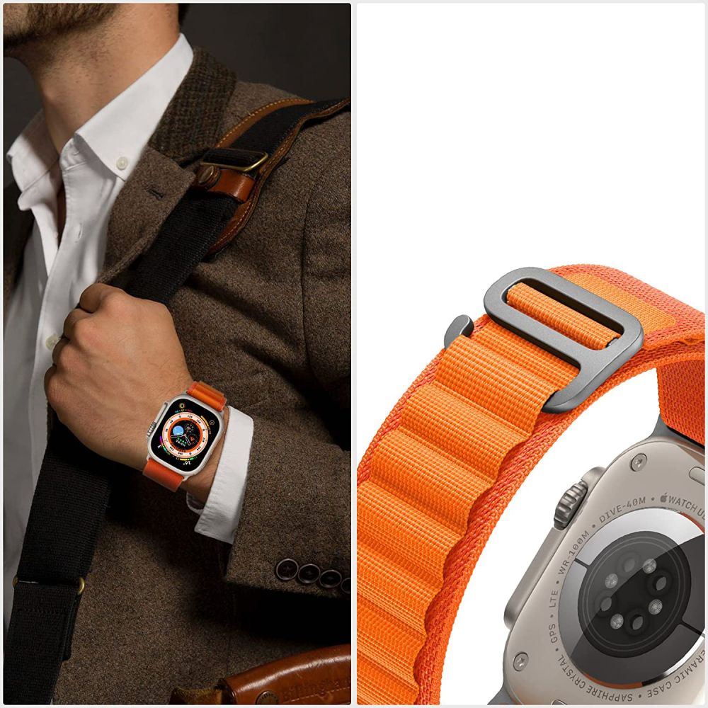 iTok webáruház - Tech-Protect Tech-Protect Nylon Pro szíj Apple Watch 4 / 5 / 6 / 7 / 8 / 9 / SE / Ultra 1 / 2 (42/44/45/49 mm) (narancssárga) 2 Tech-Protect Nylon Pro Strap for Apple Watch 4 / 5 / 6 / 7 / 8 / 9 / SE / Ultra 1 / 2 (42/44/45/49 mm) (narancssárga)