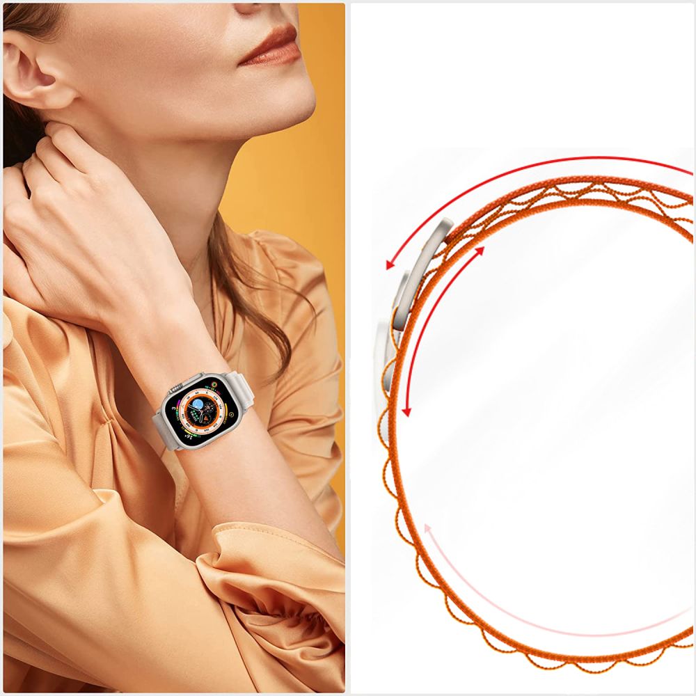 iTok webáruház - Tech-Protect Tech-Protect Nylon Pro szíj Apple Watch 4 / 5 / 6 / 7 / 8 / 9 / SE / Ultra 1 / 2 (42/44/45/49 mm) (narancssárga) 4 Tech-Protect Nylon Pro Strap for Apple Watch 4 / 5 / 6 / 7 / 8 / 9 / SE / Ultra 1 / 2 (42/44/45/49 mm) (narancssárga)