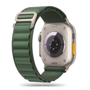 Tech-Protect Nylon Pro szíj Apple Watch 4 / 5 / 6 / 7 / 8 / 9 / SE / Ultra 1 / 2 (42/44/45/49 mm) (sötétzöld)