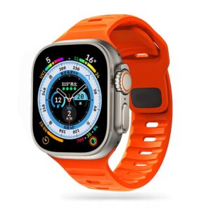 Tech-Protect IconBand Line szíj Apple Watch órákhoz, 42/44/45/49 mm (narancssárga)