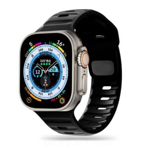 Tech-Protect IconBand Line szíj Apple Watch 4 / 5 / 6 / 7 / 8 / 9 / SE / Ultra 1 / 2 készülékhez (42/44/45/49 mm) (fekete)