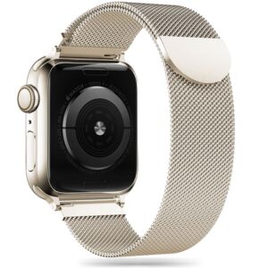 Tech-Protect MilaneseBand milánói szíj Apple Watchhoz (42/44/45/49 mm) (bézs)