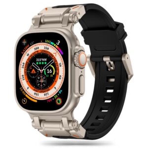 Tech-Protect Delta Pro szíj Apple Watch 4 / 5 / 6 / 7 / 8 / 9 / SE / Ultra 1 / 2 (42/44/45/49 mm) (fekete-titán)