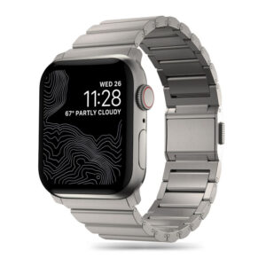 Tech-Protect SteelBand rozsdamentes acél szíj Apple Watch 4 / 5 / 6 / 7 / 8 / 9 / SE / Ultra 1 / 2 készülékekhez (42/44/45/49 mm) (titán)