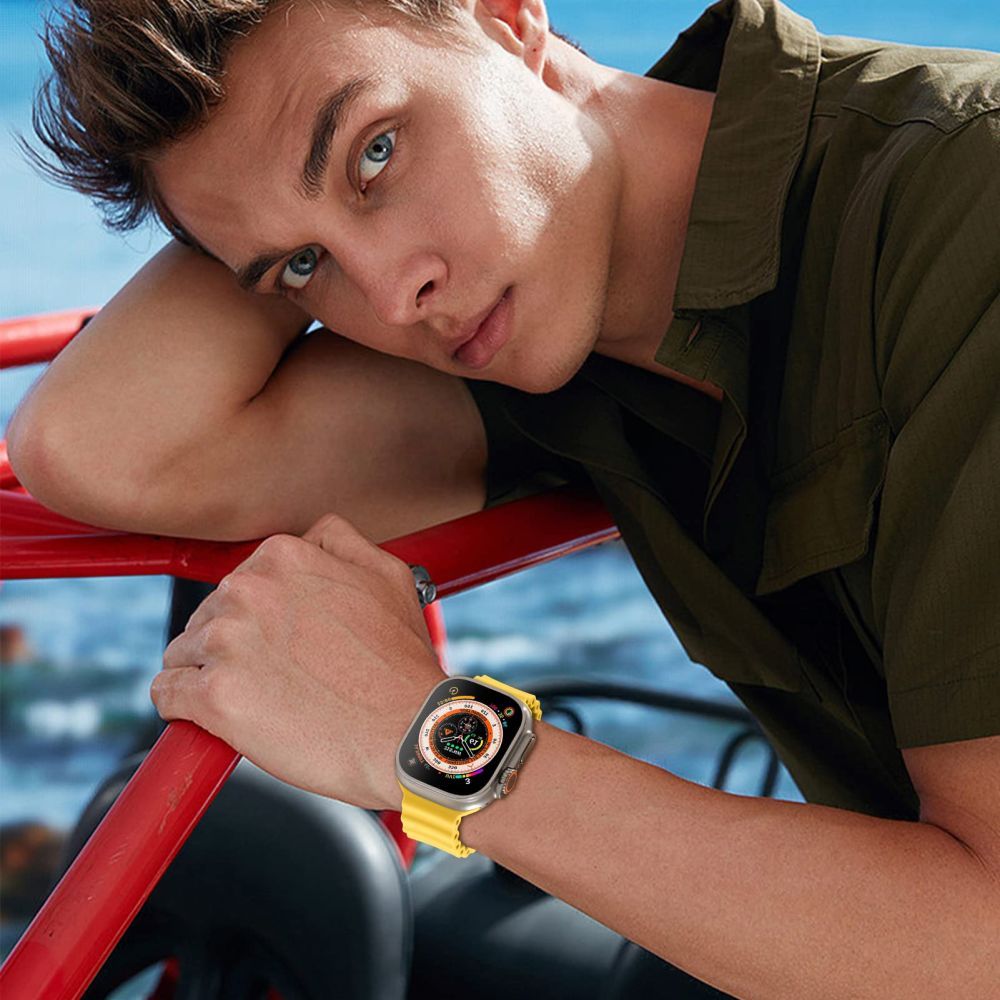 iTok webáruház - Tech-Protect Tech-Protect IconBand Pro sportszíj Apple Watch 4/5/6/7/8/9/SE/Ultra 1/2 készülékhez (42/44/45/49 mm) (narancssárga-fekete) 5 Tech-Protect IconBand Pro Strap for Apple Watch 4 / 5 / 6 / 7 / 8 / 9 / SE / Ultra 1 / 2 (42/44/45/49 mm) (narancssárga-fekete)