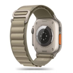 Tech-Protect Nylon Pro szíj Apple Watch 4 / 5 / 6 / 7 / 8 / 9 / SE / Ultra 1 / 2 készülékekhez (42/44/45/49 mm) (titán olívazöld)
