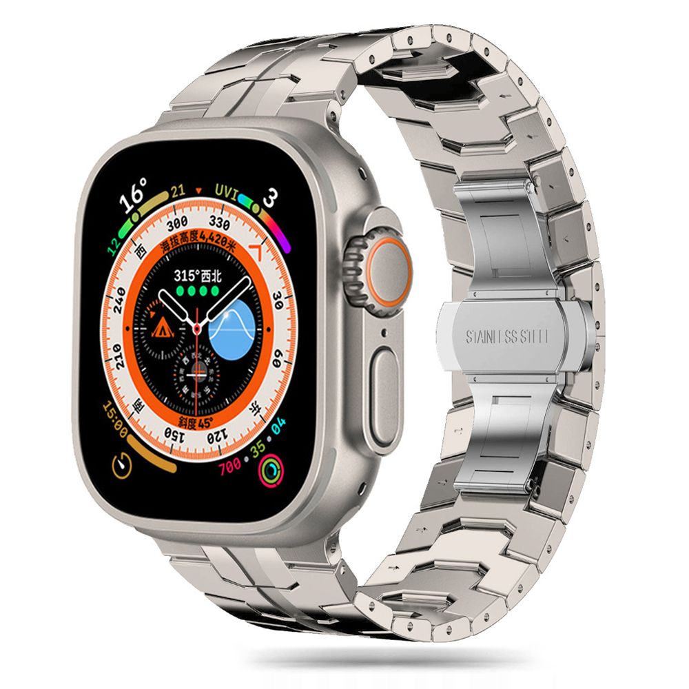 iTok webáruház - Tech-Protect Tech-Protect Stainless Line rozsdamentes acél szíj Apple Watch 4 / 5 / 6 / 7 / 8 / 9 / SE / Ultra 1 / 2 (42/44/45/49 mm) (titán) 1 Tech-Protect Stainless Line bracelet for Apple Watch 4 / 5 / 6 / 7 / 8 / 9 / SE / Ultra 1 / 2 (42/44/45/49 mm) (titán)