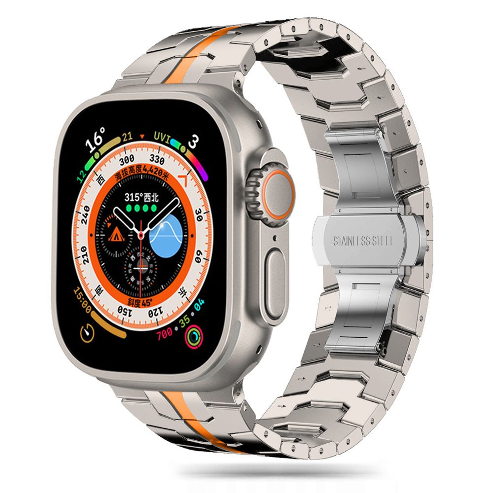 iTok webáruház - Tech-Protect Tech-Protect Stainless Line rozsdamentes acél szíj Apple Watch 4 / 5 / 6 / 7 / 8 / 9 / SE / Ultra 1 / 2 (42/44/45/49 mm) (titánnarancs) 1 Tech-Protect Stainless Line Bracelet for Apple Watch 4 / 5 / 6 / 7 / 8 / 9 / SE / Ultra 1 / 2 (42/44/45/49 mm) (titánnarancs)