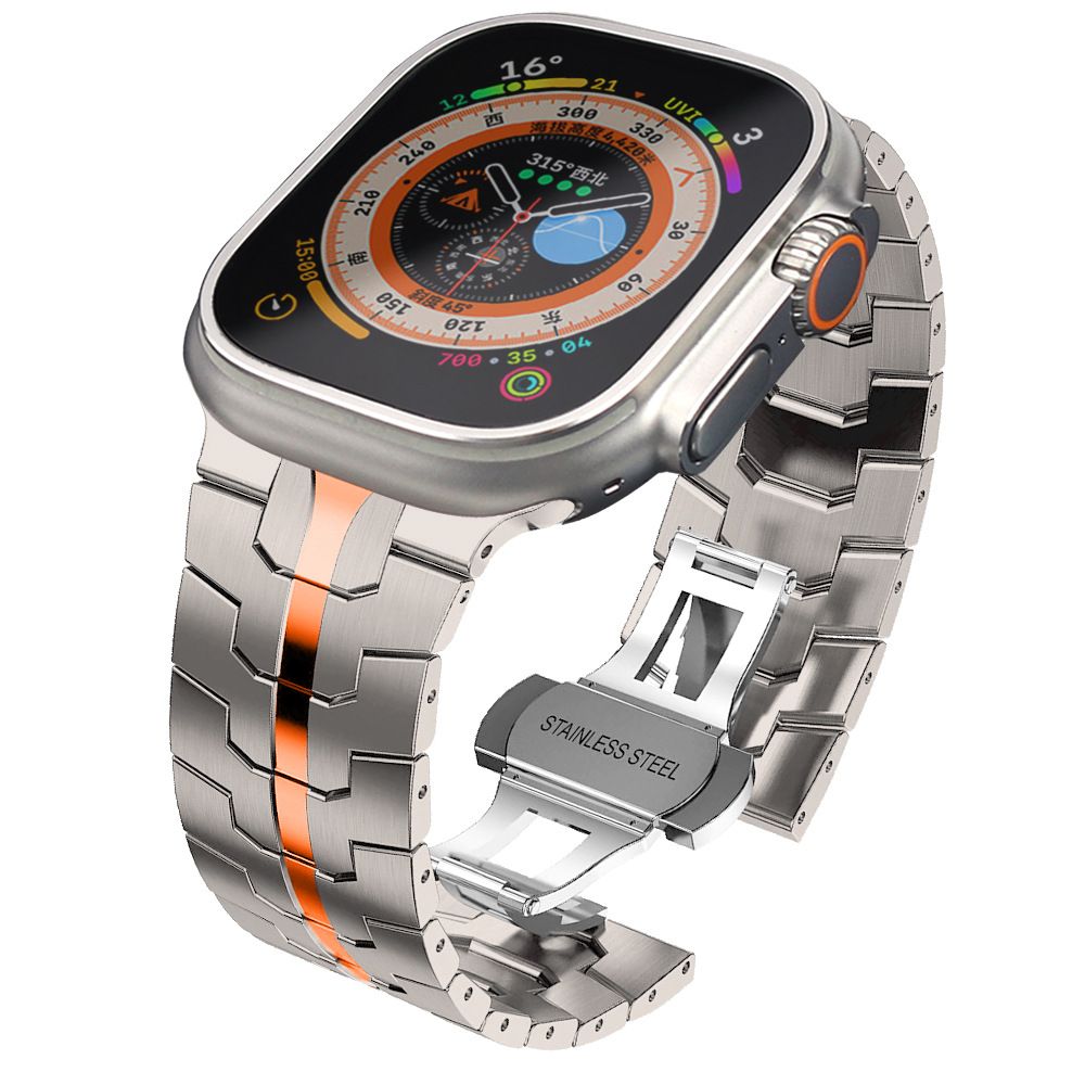 iTok webáruház - Tech-Protect Tech-Protect Stainless Line rozsdamentes acél szíj Apple Watch 4 / 5 / 6 / 7 / 8 / 9 / SE / Ultra 1 / 2 (42/44/45/49 mm) (titánnarancs) 2 Tech-Protect Stainless Line Bracelet for Apple Watch 4 / 5 / 6 / 7 / 8 / 9 / SE / Ultra 1 / 2 (42/44/45/49 mm) (titánnarancs)