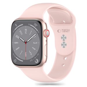 Tech-Protect szilikon szíj Apple Watch 4/5/6/7/8/9/SE (38/40/41 mm) (rózsaszín)