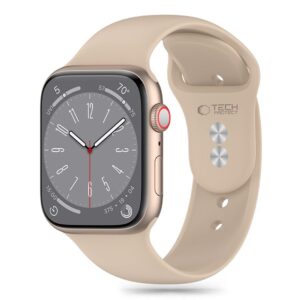Tech-Protect szilikon szíj Apple Watch 4 / 5 / 6 / 7 / 8 / 9 / SE (38 / 40 / 41 mm) (barna)