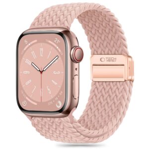 Tech-Protect Nylonmag szíj Apple Watch 4 / 5 / 6 / 7 / 8 / 9 / SE / Ultra 1 / 2 (42 / 44 / 45 / 49 mm) (rózsaszín)