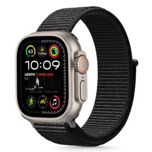 Tech-Protect Nylon szíj Apple Watch 44 / 45 / 46 / 49 mm (fekete)