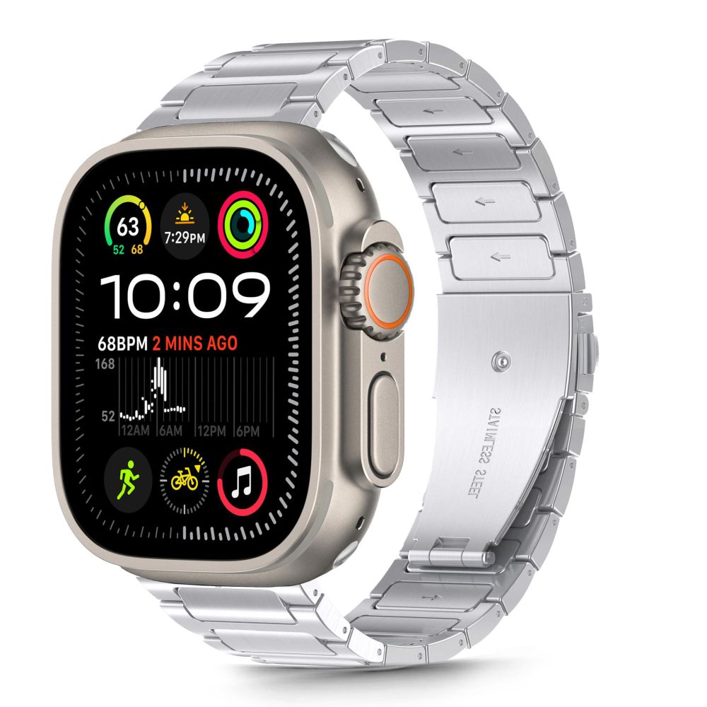 iTok webáruház - Tech-Protect Tech-Protect Stainless rozsdamentes acél szíj Apple Watch 44 / 45 / 46 / 49 mm (ezüst) 1 Tech-Protect Stainless Bracelet for Apple Watch 44 / 45 / 46 / 49 mm (ezüst)