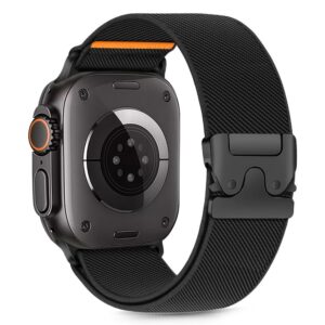 Tech-Protect Nylon Clasp szíj Apple Watch 44 / 45 / 46 / 49 mm (fekete)
