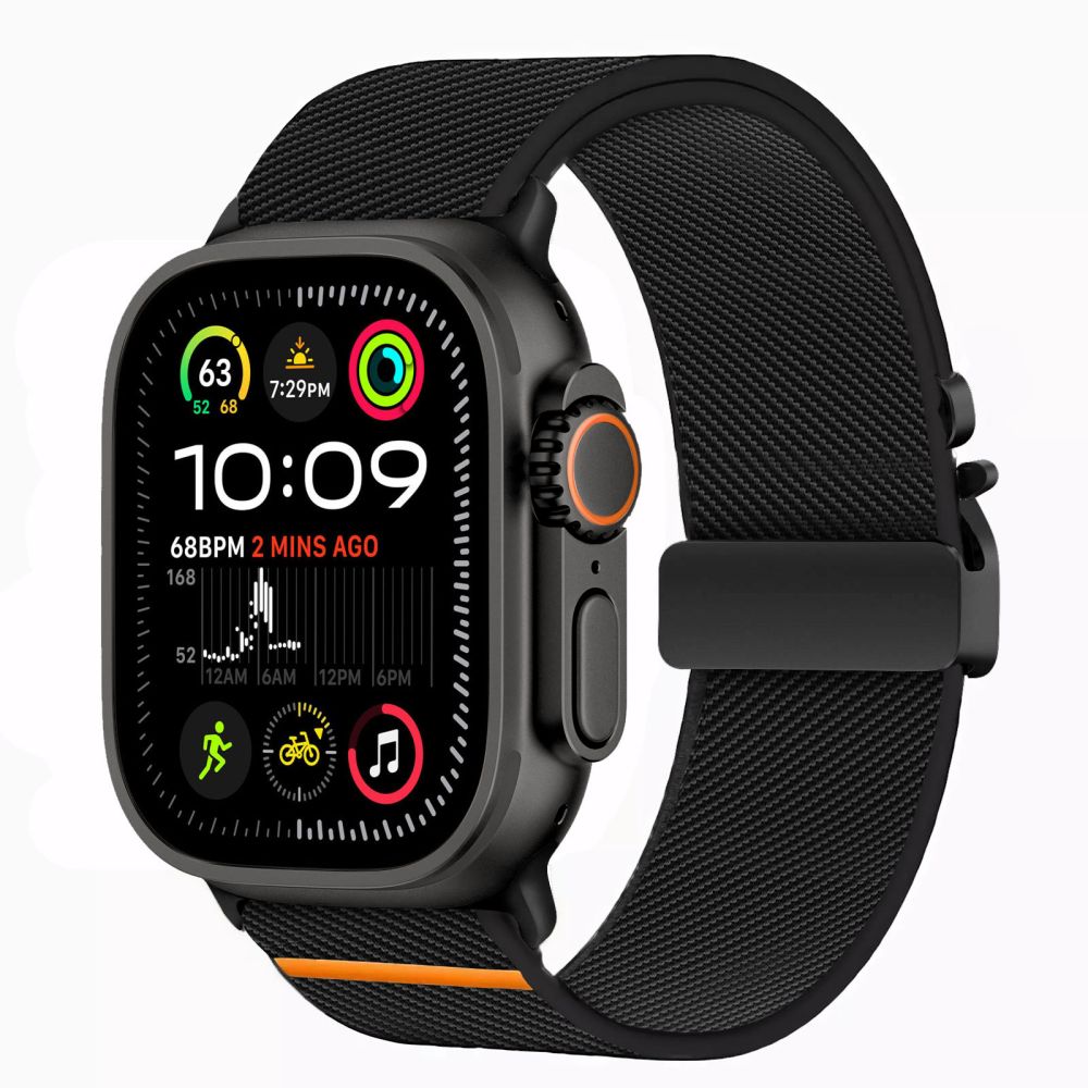 iTok webáruház - Tech-Protect Tech-Protect Nylon Clasp szíj Apple Watch 44 / 45 / 46 / 49 mm (fekete) 2 Tech-Protect Nylon Clasp for Apple Watch 44 / 45 / 46 / 49 mm (fekete)