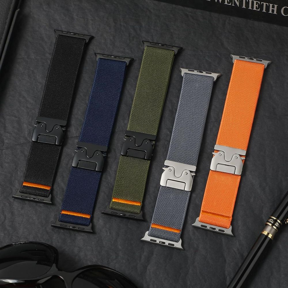 iTok webáruház - Tech-Protect Tech-Protect Nylon Clasp szíj Apple Watch 44 / 45 / 46 / 49 mm (fekete) 3 Tech-Protect Nylon Clasp for Apple Watch 44 / 45 / 46 / 49 mm (fekete)