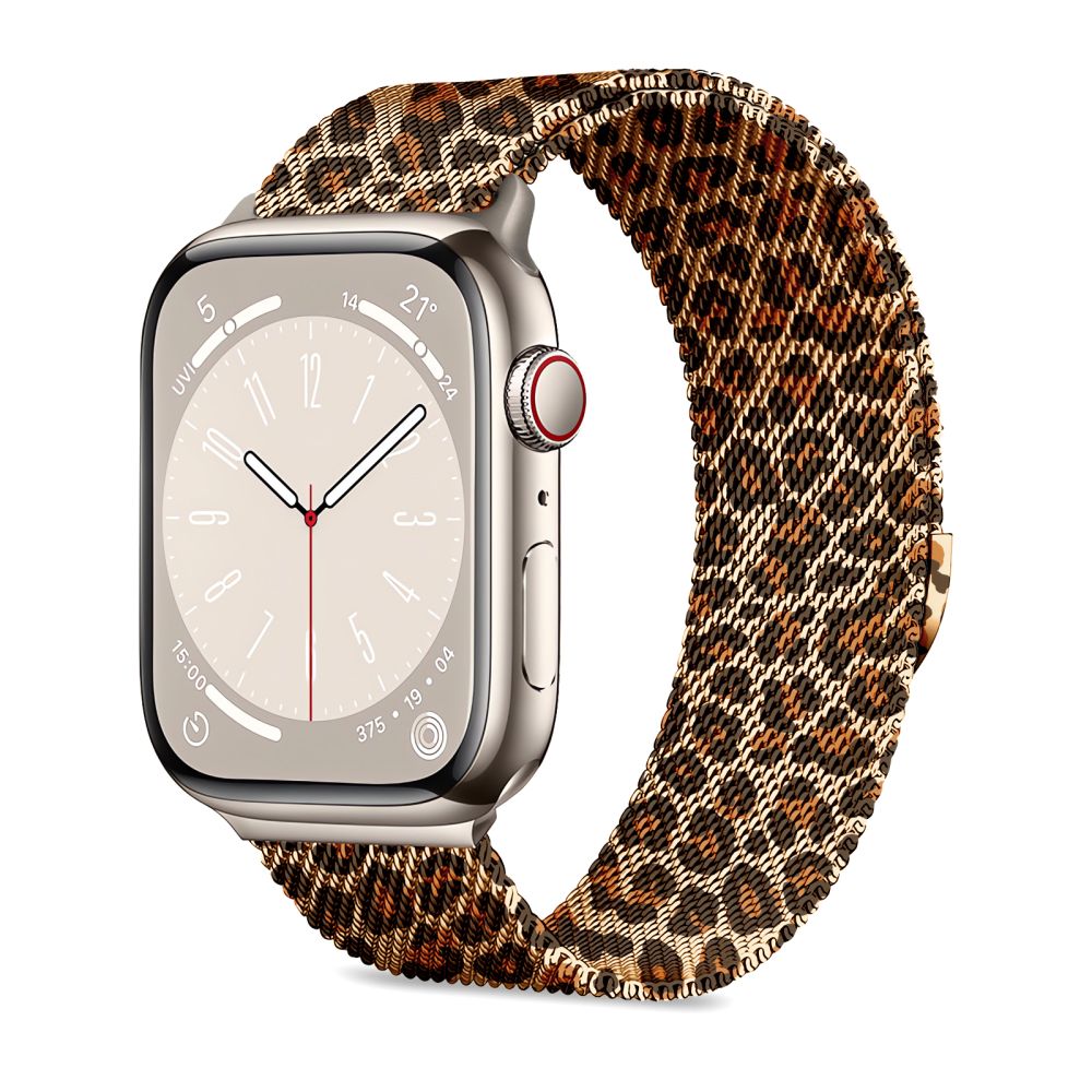 iTok webáruház - Tech-Protect Tech-Protect Lamano rozsdamentes acél szíj Apple Watchhoz 40 / 41 / 42 mm (barna és fekete) 2 Tech-Protect Lamano strap for Apple Watch 40 / 41 / 42 mm (barna és fekete)