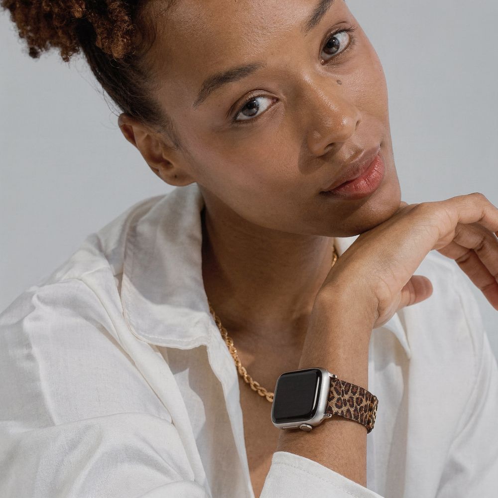 iTok webáruház - Tech-Protect Tech-Protect Lamano rozsdamentes acél szíj Apple Watchhoz 40 / 41 / 42 mm (barna és fekete) 3 Tech-Protect Lamano strap for Apple Watch 40 / 41 / 42 mm (barna és fekete)
