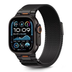 Tech-Protect Milano Vanguard milánói fémszíj Apple Watchhoz (fekete)